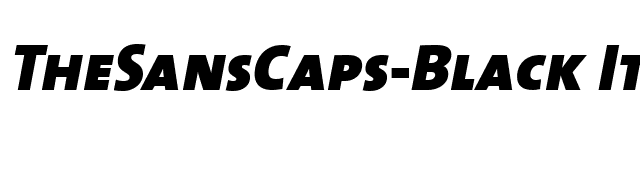 TheSansCaps-Black Italic font preview