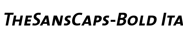 TheSansCaps-Bold Italic font preview