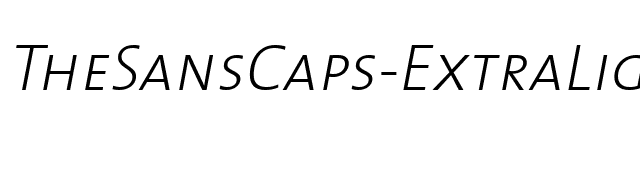 TheSansCaps-ExtraLight Italic font preview