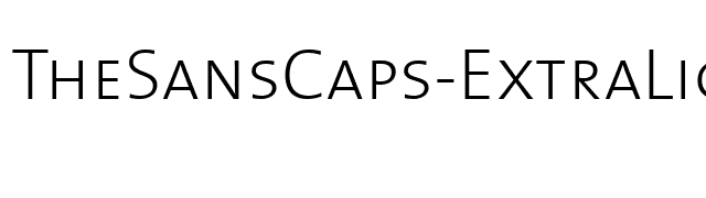 TheSansCaps-ExtraLight font preview