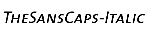 TheSansCaps-Italic font preview
