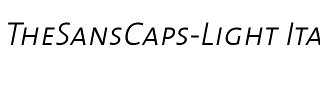 TheSansCaps-Light Italic font preview