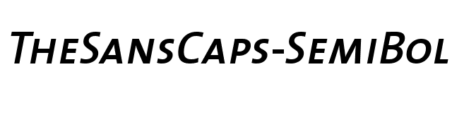 TheSansCaps-SemiBold Italic font preview