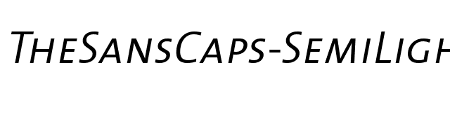 TheSansCaps-SemiLight Italic font preview