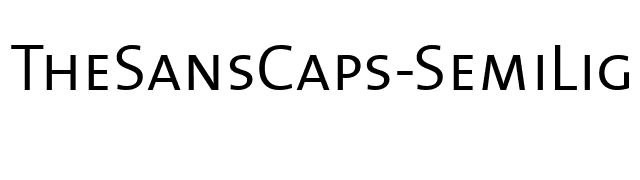 TheSansCaps-SemiLight font preview