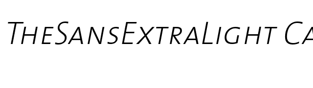 TheSansExtraLight Caps Italic font preview