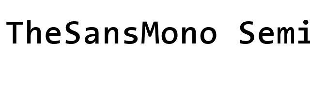 TheSansMono Semi Bold font preview