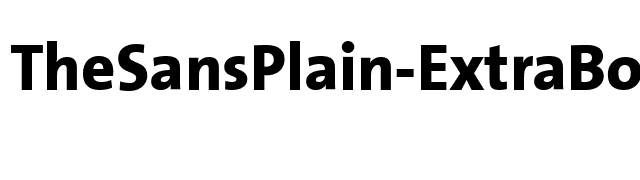 TheSansPlain-ExtraBold font preview
