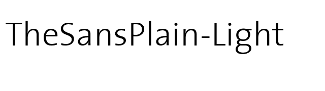 TheSansPlain-Light font preview