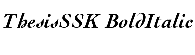 ThesisSSK BoldItalic font preview