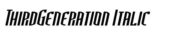 ThirdGeneration Italic font preview