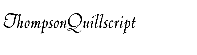 ThompsonQuillscript font preview