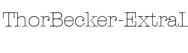 ThorBecker-ExtraLight font preview