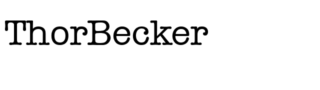 ThorBecker font preview