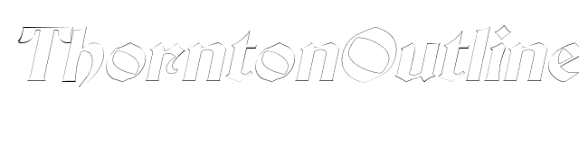 ThorntonOutline Italic font preview