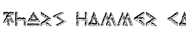 Thors Hammer Carved font preview