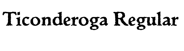 ticonderoga-regular font preview
