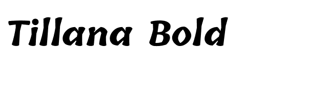 Tillana Bold font preview