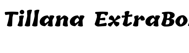 Tillana ExtraBold font preview