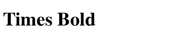 Times Bold font preview