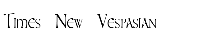 Times New Vespasian font preview