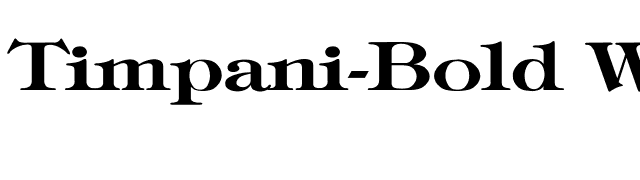 Timpani-Bold Wd font preview