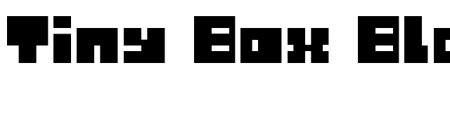 Tiny Box BlackBitA8 font preview