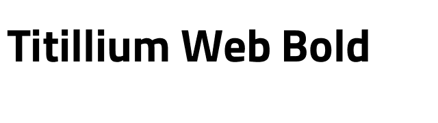 Titillium Web Bold font preview