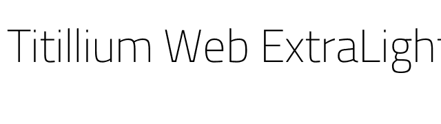 Titillium Web ExtraLight font preview