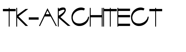 TK-ARCHITECT font preview