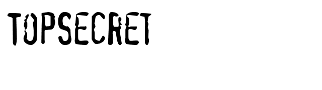 TopSecret font preview