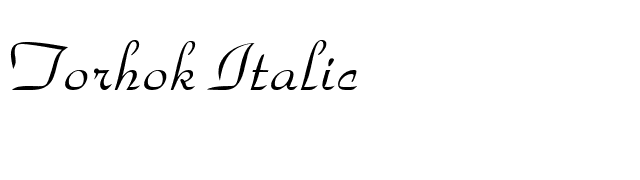 Torhok Italic font preview