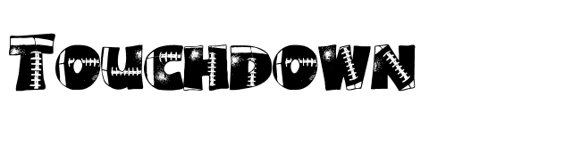 Touchdown font preview