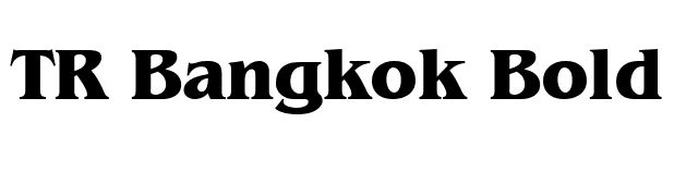 TR Bangkok Bold font preview