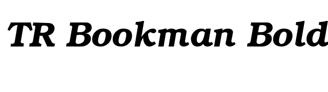 TR Bookman Bold Italic font preview