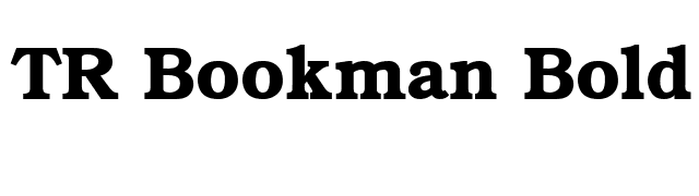 TR Bookman Bold font preview