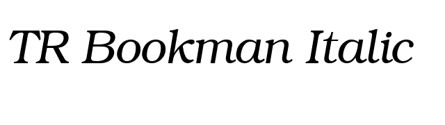 TR Bookman Italic font preview