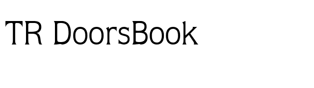 TR DoorsBook font preview