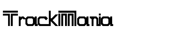 TrackMania font preview