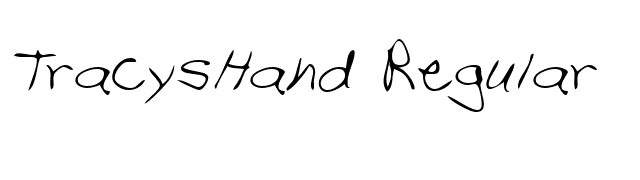 TracysHand Regular font preview