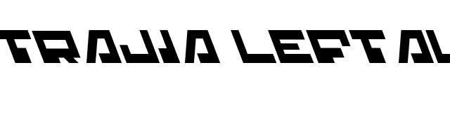 Trajia Leftalic font preview