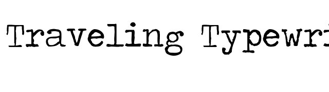 Traveling Typewriter OTF font preview