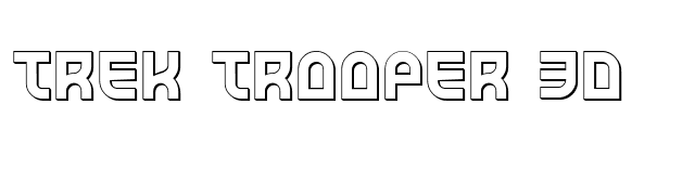 Trek Trooper 3D font preview