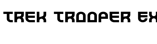 Trek Trooper Expanded font preview