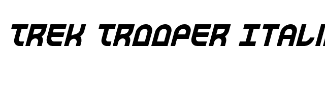 Trek Trooper Italic font preview