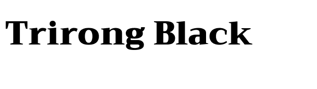 Trirong Black font preview