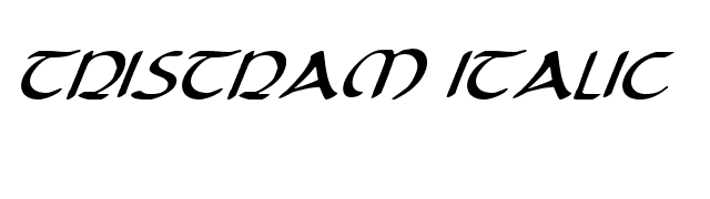 Tristram Italic font preview