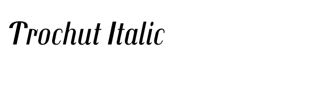 Trochut Italic font preview