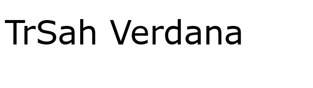 TrSah Verdana font preview