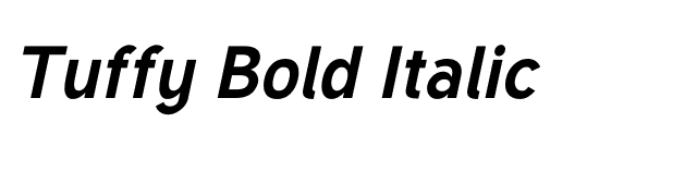 Tuffy Bold Italic font preview